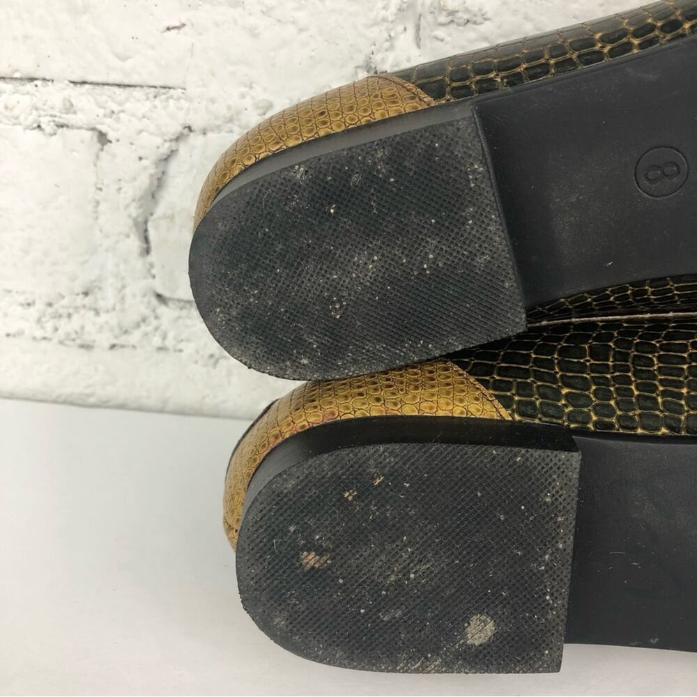 Vintage Annie Patchwork Faux Animal Tiger Accent Loafers - Picture 11 of 12